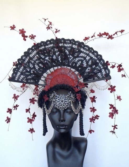 Fan and Flower Headdress