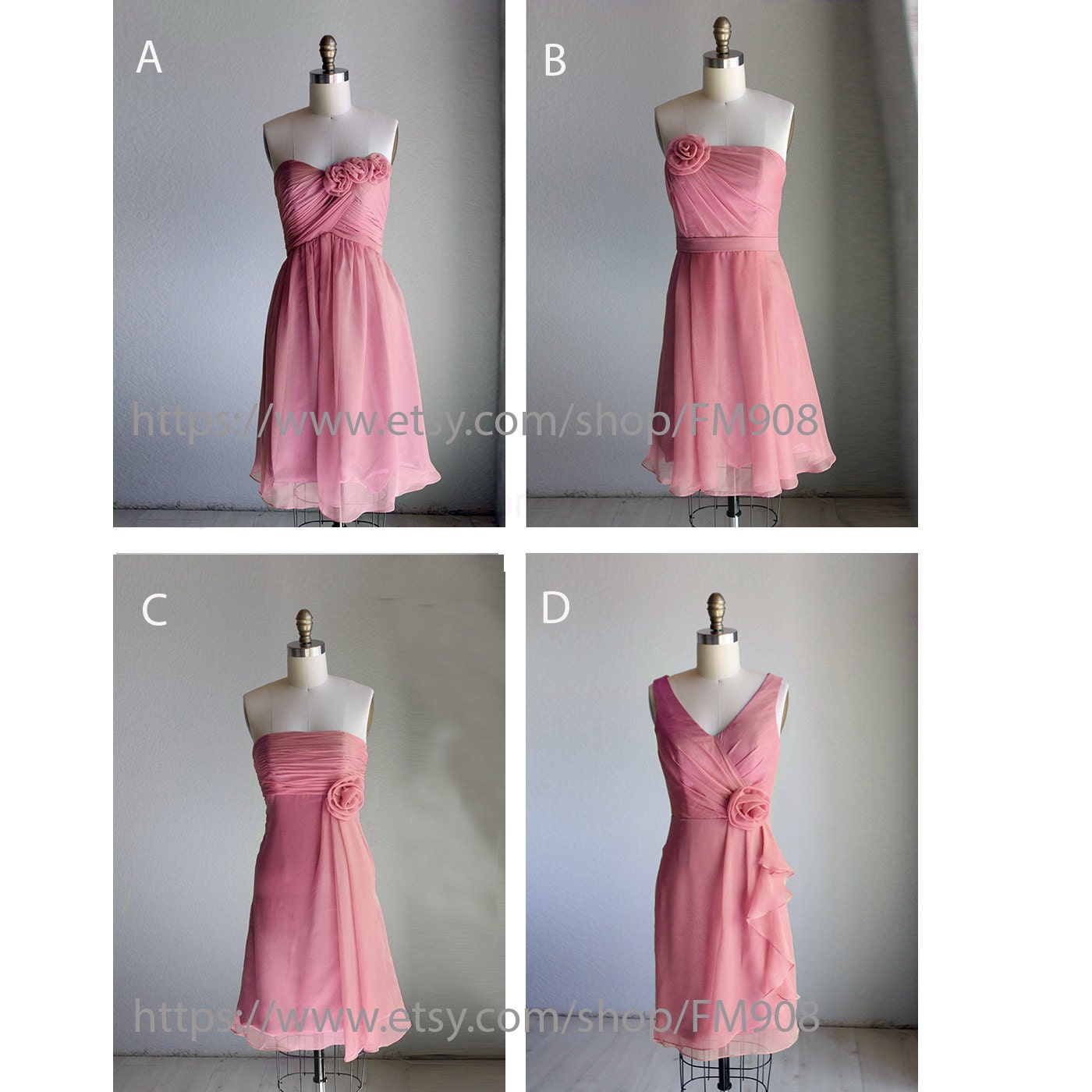 mix match style bridesmaid dresses /pale pink dress / /Fairy / Dreamy / Bridesmaid / Party / wedding dress / Bride (E002 PINK)