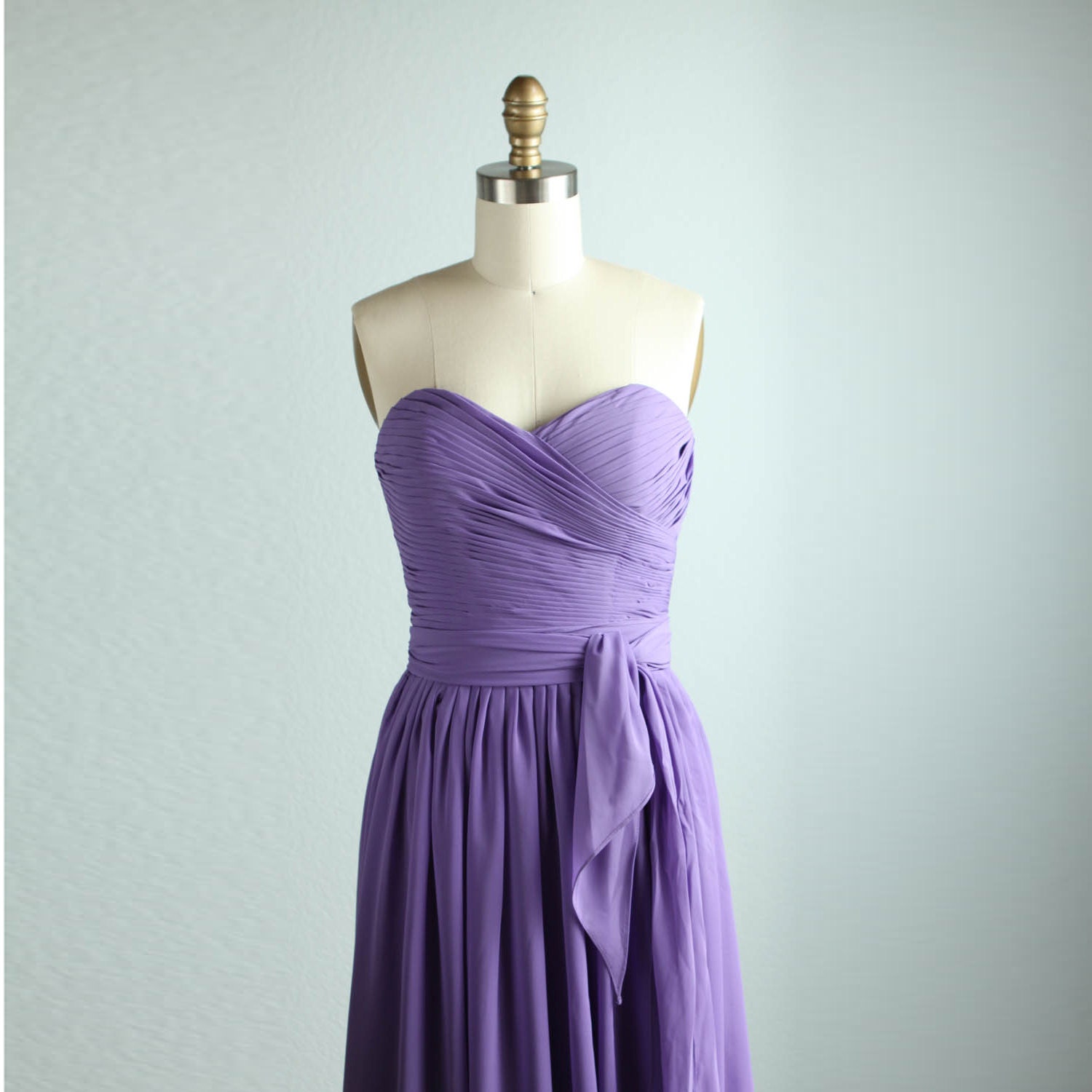 Bridesmaid chiffon Dress purple dress/floor length/purple Prom/ party dress (B030)