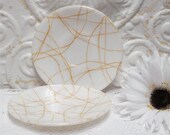 5 1/2 Hazel Atlas Butterscotch Drizzle Saucer