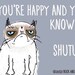 Grumpy Cat Meme If You're Happy and You Know It Frameable Illustration Print by Buck and Libby