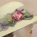 Summer straw hat for Downton Abbey event, wedding or garden party