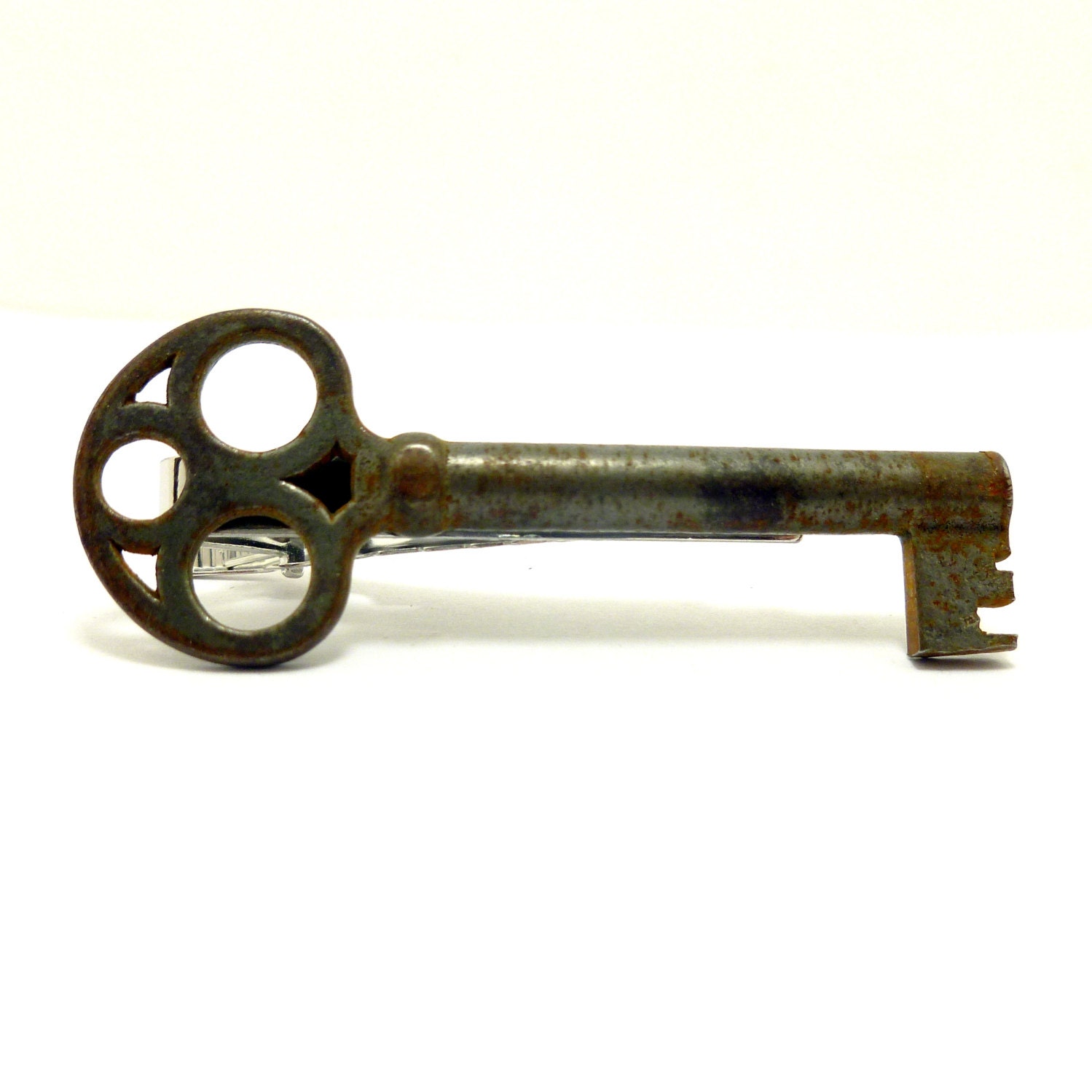 Skeleton Key Tie Clip, Steampunk Men's Tie Tack