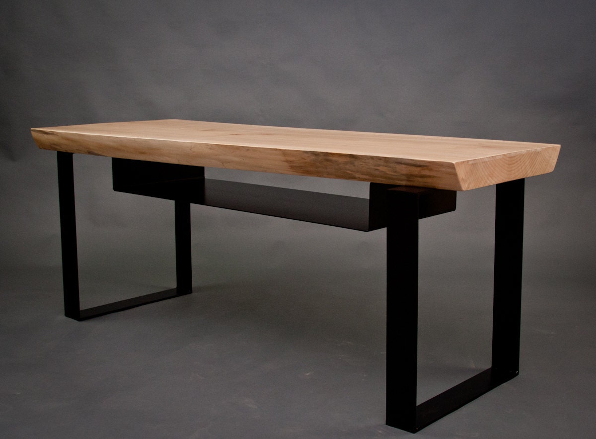 Live Edge Blonde Maple MEDIA CONSOLE - Natural - Rustic - Modern