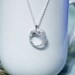 Sterling Silver Lattice Circle Wedding Ring / Band Holding Pendant