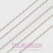1.1mm x 1.9mm Bass Chain - Polished Rhodium Plated - 1 Meter // 4DC235-PR
