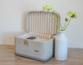 Vintage Air Way Heather Grey Train Case Custom Charging Station for phones & iPods