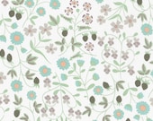 Liberty of London Fat Eighth 'Mirabelle G', low volume green and aqua traditional floral Liberty print
