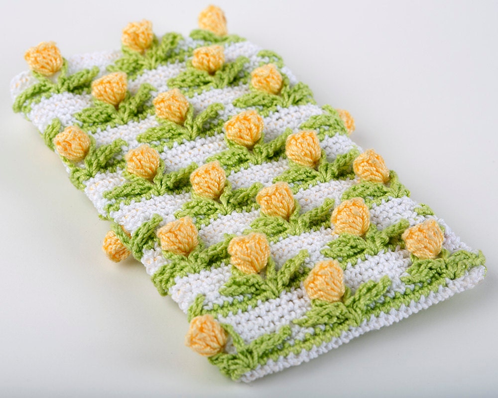 Crochet Pattern Tulip Field Baby Blanket PDF Instant Download