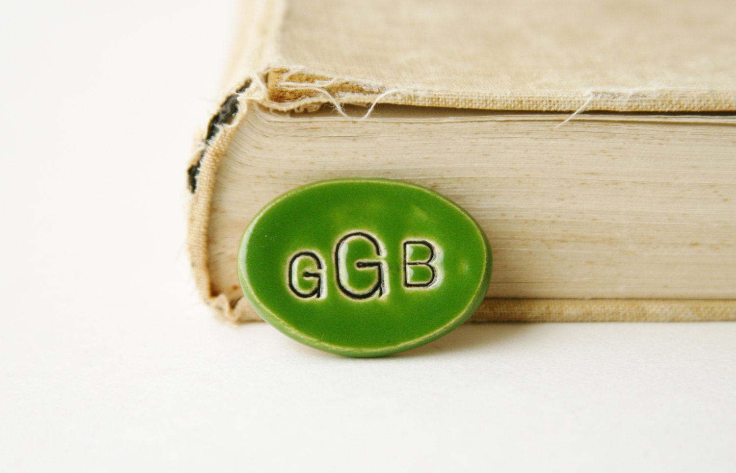 Monogram Ceramic Brooch Pin - Choose Your Color - Custom Personalized Initial Button - 32 Color Choices