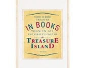 Treasure In Books - Quote by Walt Disney 8x10 Art Print