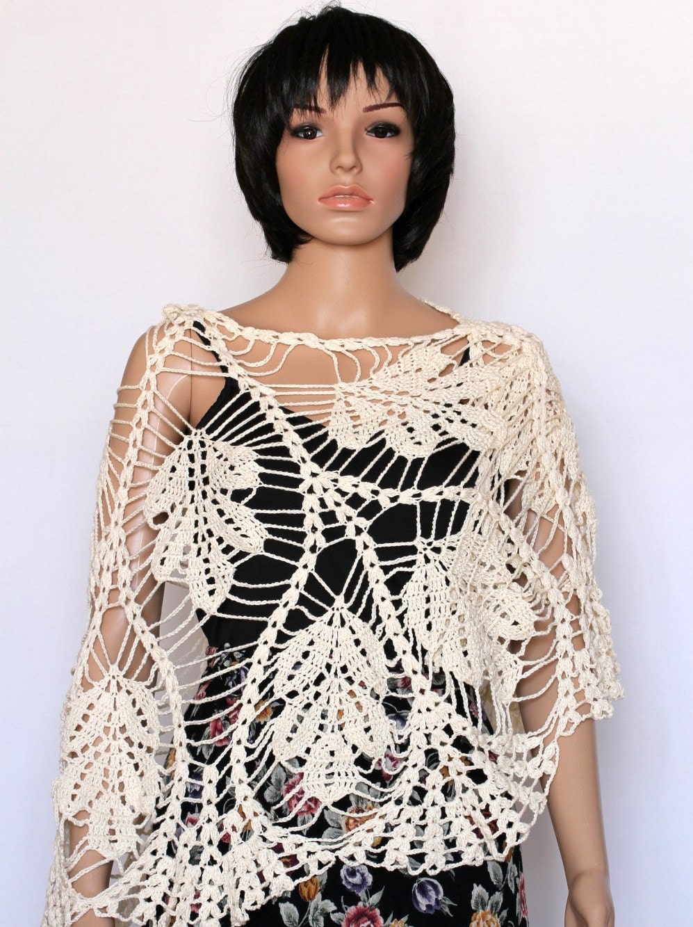 How To Make  crocheted Shawl, crochet Shawl PDF Tutorial, Womens Scarf Pattern
