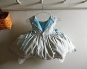 Upcycled 50's Toddler Dress Shopping Bag Holder Dispenser  & Hanger - Midcentury Home - Cottage Chic
