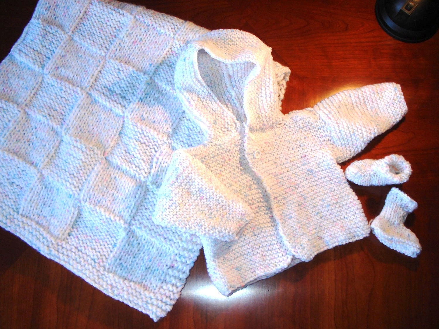 Handmade Baby Squares set (Blanket & sweater), A great gift for a baby shower, new born, afghan, crib, stroller, baby, travel