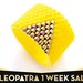 Yellow Beaded Ring, Gold Triangle Ring, Geometric Ring, Bold Statement Ring, Gold Triangle Ring, Cleopatra Style, OOAK by JeannieRichard