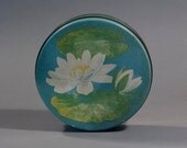 Vintage Water Lily Lotus Tin