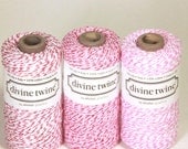 Pink Bakers Twine - 25 yards of each color - 75 total