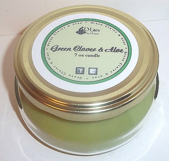 Green Clover and Aloe 7 oz container jar candle