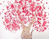 Autumn Maple - Original Marbling Art,  Marbled Paper, The Original "Marbled Graphics"TM by Robert Wu