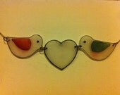 Love birds plastic necklace