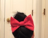 XL red hair bow