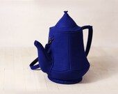 Blue Felt Teapot Bag