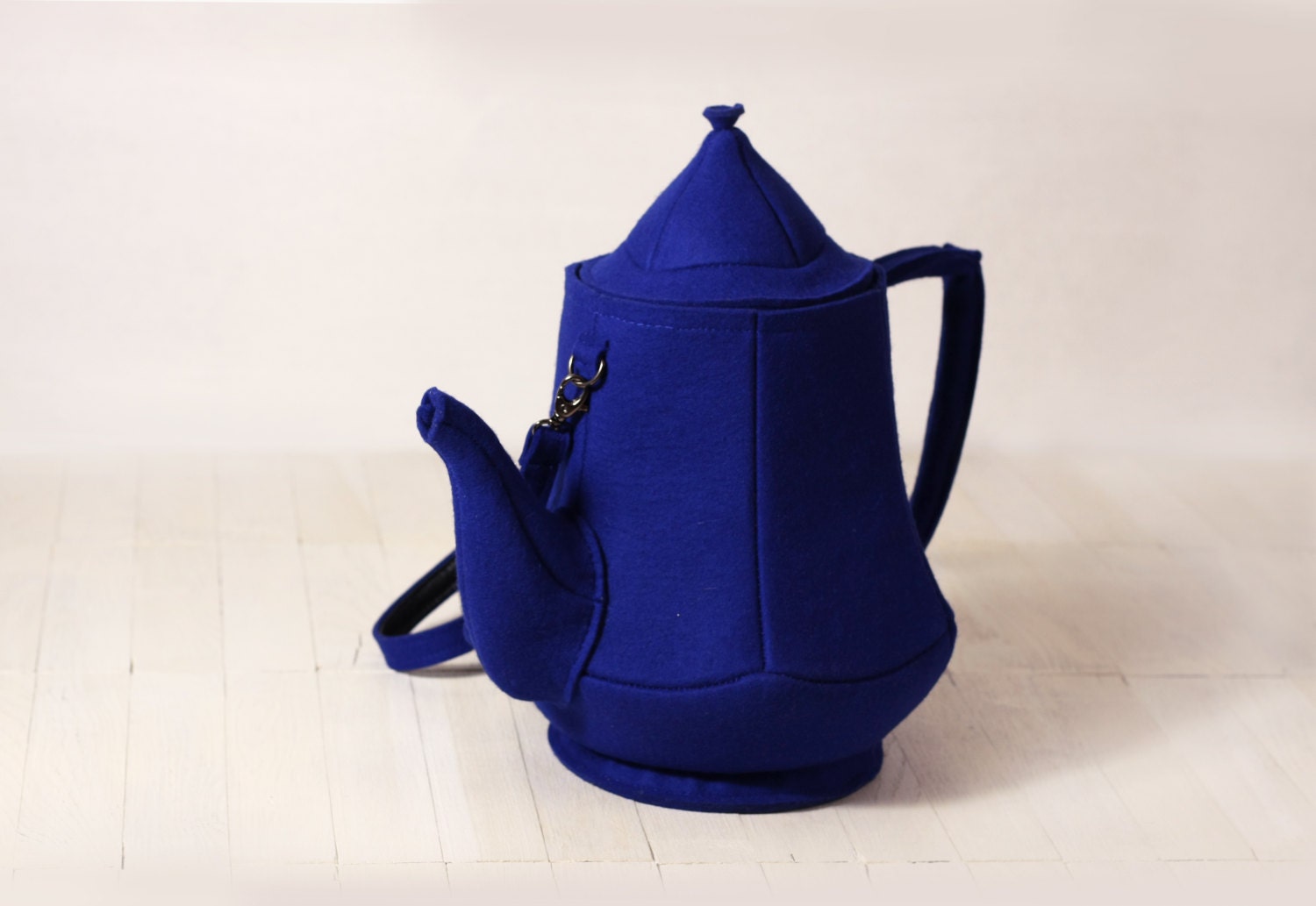 Blue Felt Teapot Bag
