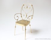 Miniature Doll Chair  in 1/6 scale (Blythe, Barbie, Bratz, Momoko). French style