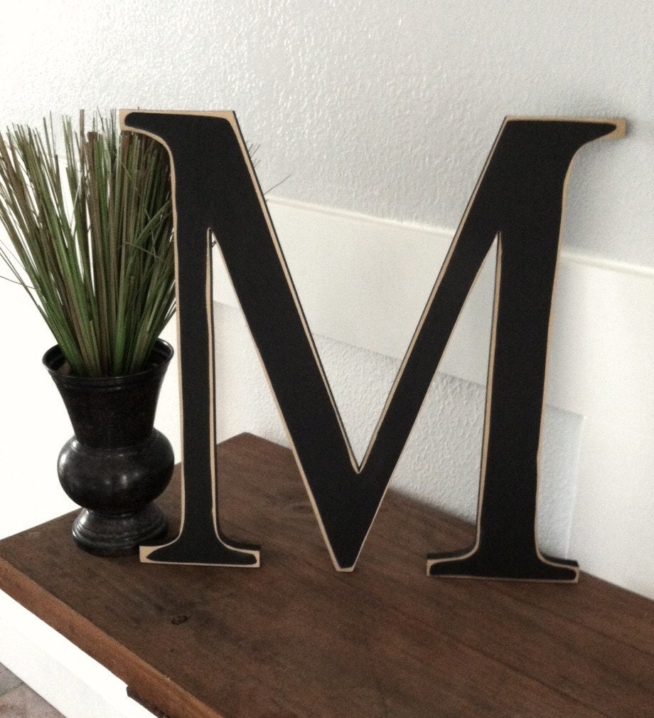 Extra Large Slightly Distressed Wooden Letters