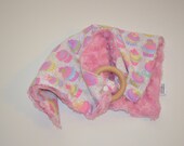 Lovie Teether - Cupcakes and Rosette Minky