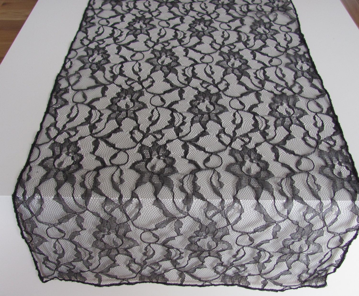Black Lace table runner 14" x 72"
