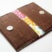 Business Card Holder, Fox Applique Wallet, Credit Card Case, Woodland Animals, Orange, Brown