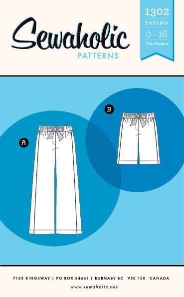 Tofino PJ Pants pattern by Sewaholic Patterns