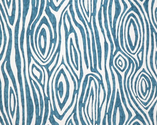 Willow Home Decor Fabric - Aquarius Teal and White