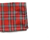 Red Plaid Pocket Square