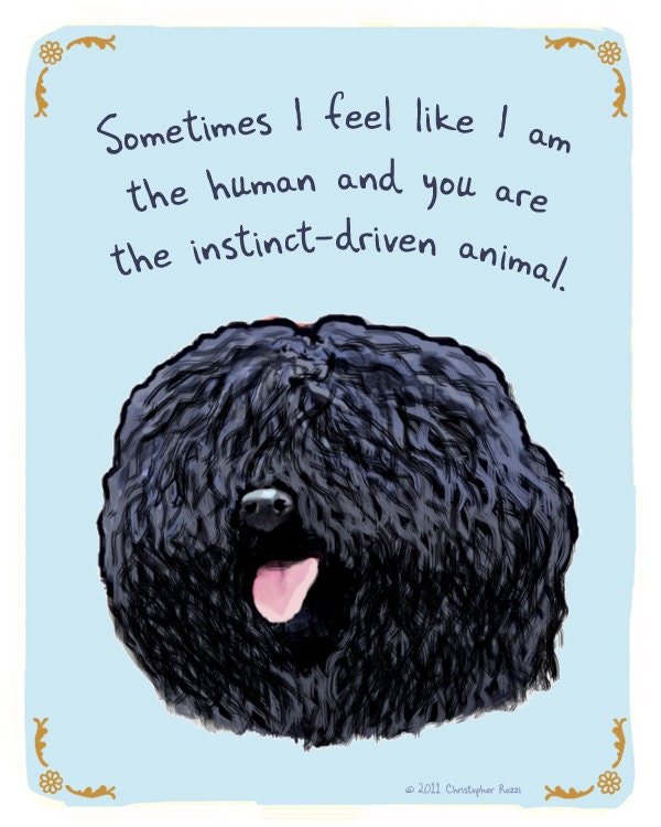 Puli 5x7 Print of Original Painting with phrase
