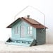 Large Robins Egg Blue Metal Birdhouse