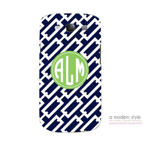 Monogrammed Samsung Galaxy 3 Case - Personalized Samsung Galaxy 3 Case