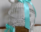 Round Wedding Birdcage Card Holder / Wedding Card Box / White Wedding BIrdcage
