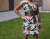 Ankara one - shouldered mini dress GITAS PORTAL