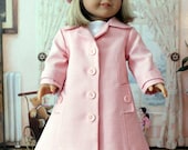 NEW SALE PRICE Pink Linen Coat and Hat for American Girl Doll