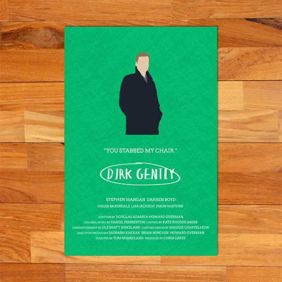 Dirk Gently alternative television poster - 12" x 18" MacDuff edition (Made to order)