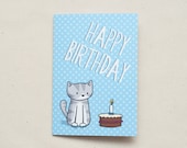 Cat Happy Birthday Card