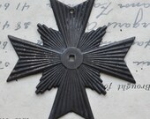 Malta cross pendant, black patina