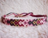 Friendship Bracelet - SALE: Braided Handmade Embroidery Floss Fiber Friendship Bracelet - Thin Graduated Arrowhead