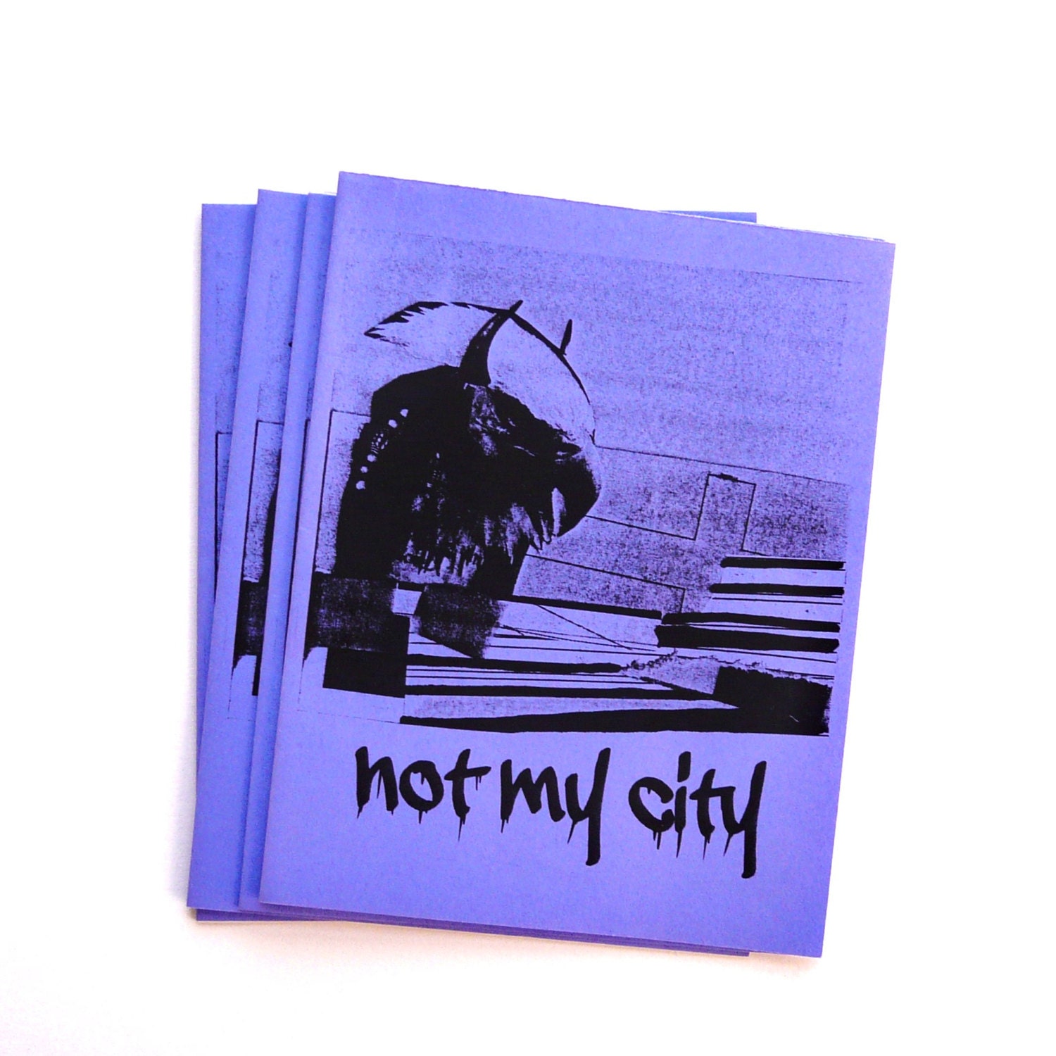 art zine: not my city  --  zines, street art, urban, zine, collage, photocopy, poetry, narrative, handmade book