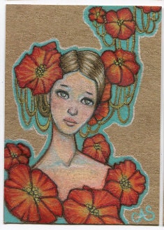 ACEO original color pencil drawing 17 of 20