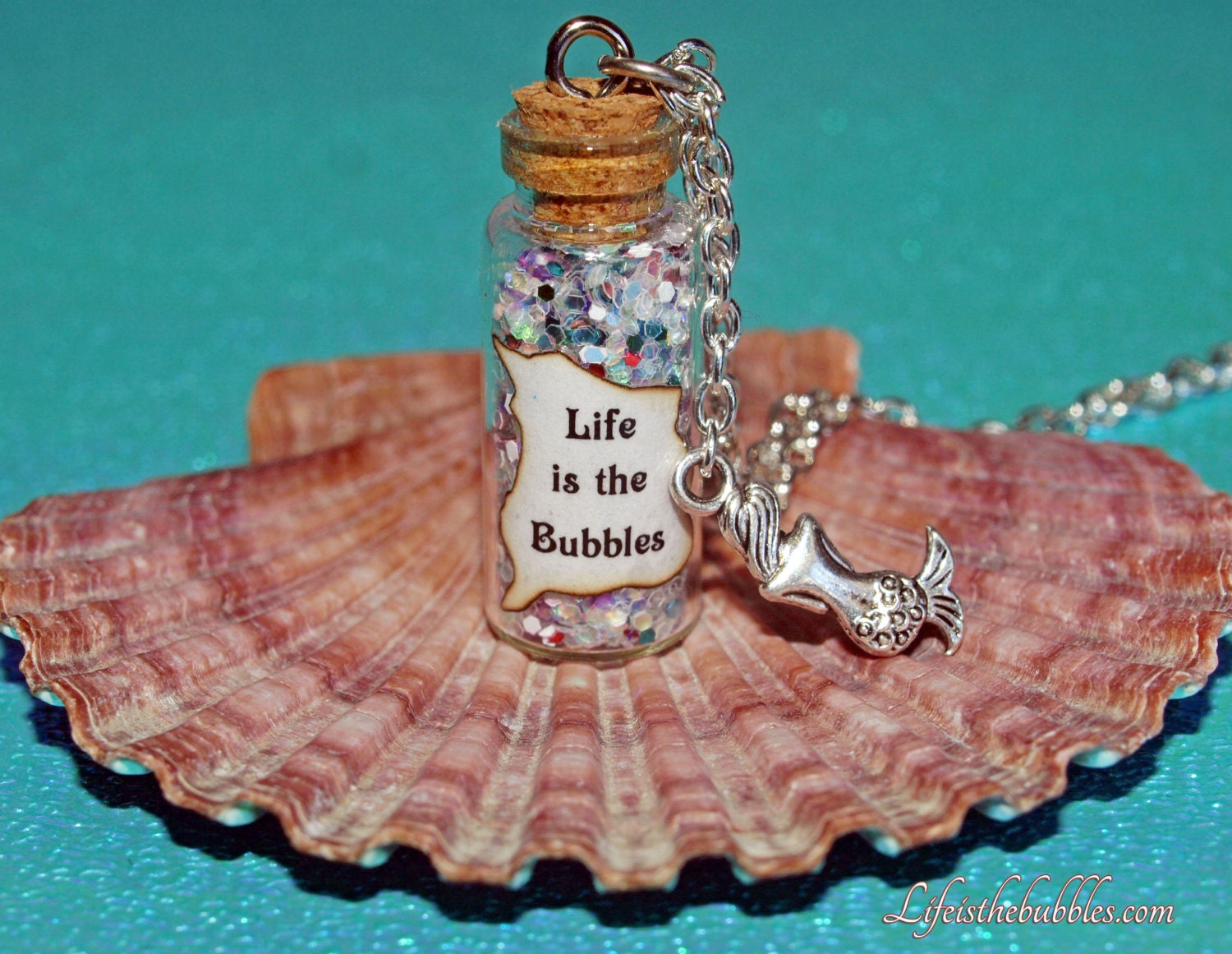 Life is the Bubbles Magical Necklace with a Mermaid Charm The Little Mermaid Disney