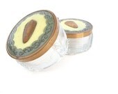 Glass Jars Art Deco Gatsby Boudoir Cosmetic Containers Canisters Storage