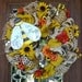 BURLAP, BEES and SUNFLOWERS Wreath